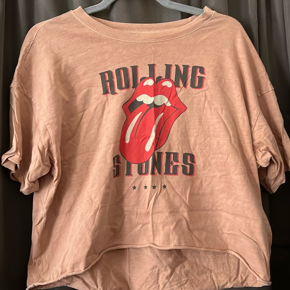 Vintage Rolling Stones cropped tee